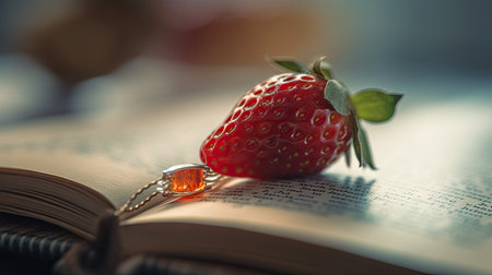 Ilusration of fresh strawberries, 3d realisticの素材