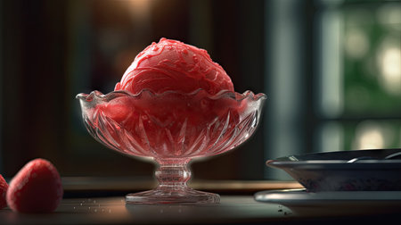 Ilusration of fresh strawberries, 3d realisticの素材