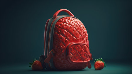 Ilusration of fresh strawberries, 3d realisticの素材