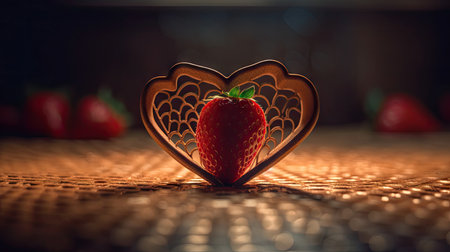 Ilusration of fresh strawberries, 3d realisticの素材