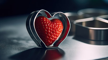 Ilusration of fresh strawberries, 3d realisticの素材