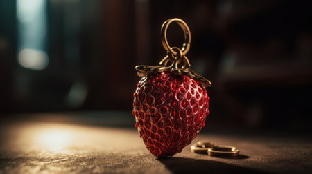 Ilusration of fresh strawberries, 3d realisticの素材