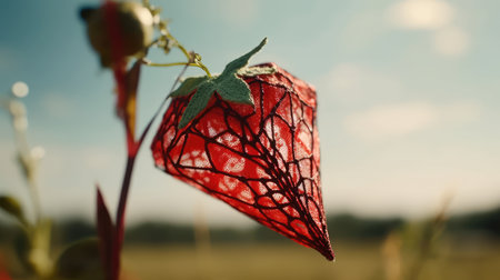 Ilusration of fresh strawberries, 3d realisticの素材