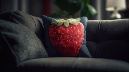 Ilusration of fresh strawberries, 3d realisticの素材