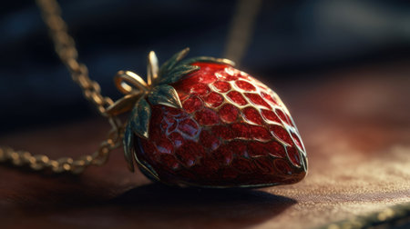Ilusration of fresh strawberries, 3d realisticの素材