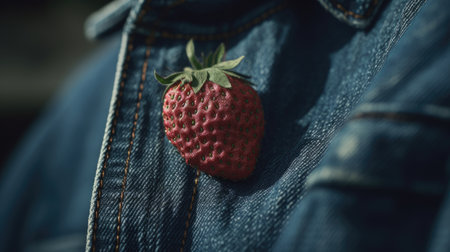 Ilusration of fresh strawberries, 3d realisticの素材