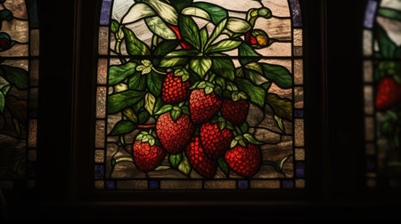 Ilusration of fresh strawberries, 3d realisticの素材