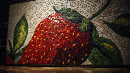 Ilusration of fresh strawberries, 3d realisticの素材