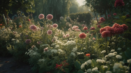 Illustration of beautiful flowers and floral motifs on an item, 3d realisticの素材