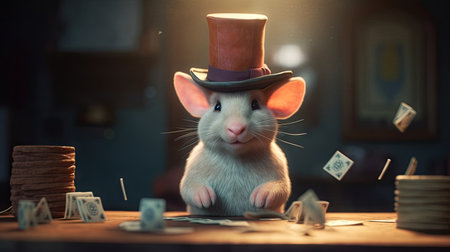 Animated illustration of pig animals in various professions, 3d realisticの素材