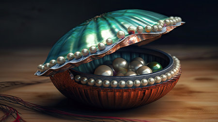 Illustration of the sea and marine life in it, 3d realisticの素材