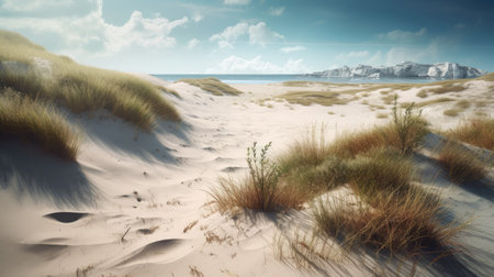 Illustration of the sea and marine life in it, 3d realisticの素材