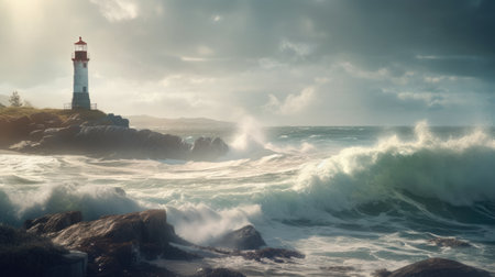 Illustration of the sea and marine life in it, 3d realisticの素材