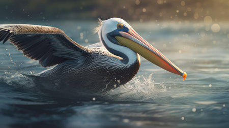 Illustration of the sea and marine life in it, 3d realisticの素材