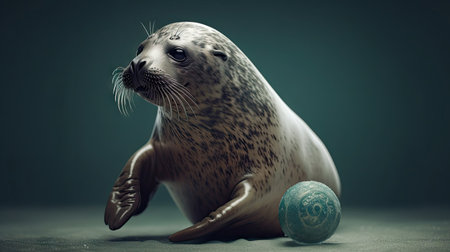 Illustration of the sea and marine life in it, 3d realisticの素材