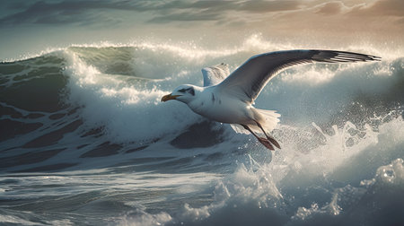 Illustration of the sea and marine life in it, 3d realisticの素材