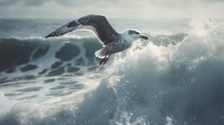 Illustration of the sea and marine life in it, 3d realisticの素材