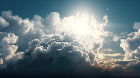 Illustration of morning sunlight with a beautiful view, 3d realisticの素材