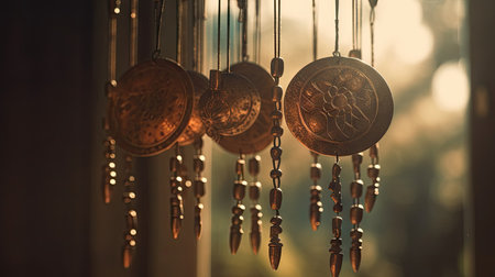 Illustration of morning sunlight with a beautiful view, 3d realisticの素材