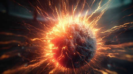 An illustration of the Big Bang explosion, 3d realisticの素材