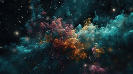 An illustration of the Big Bang explosion, 3d realisticの素材