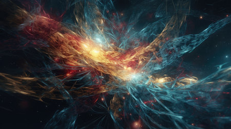 An illustration of the Big Bang explosion, 3d realisticの素材