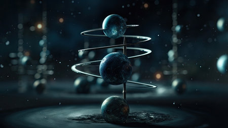An illustration of the Big Bang explosion, 3d realisticの素材