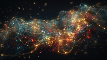 An illustration of the Big Bang explosion, 3d realisticの素材