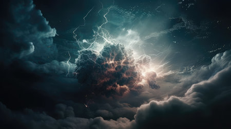 An illustration of the Big Bang explosion, 3d realisticの素材