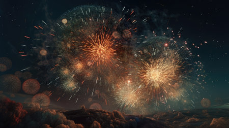 An illustration of the Big Bang explosion, 3d realisticの素材
