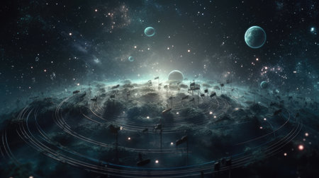 An illustration of the Big Bang explosion, 3d realisticの素材