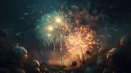 An illustration of the Big Bang explosion, 3d realisticの素材