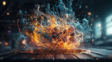 An illustration of the Big Bang explosion, 3d realisticの素材
