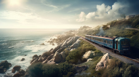 illustration of national train day, 3d realisticの素材