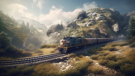 illustration of national train day, 3d realisticの素材