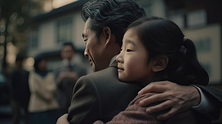 Day of hugs among friends or family, happyの素材