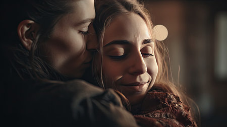 Day of hugs among friends or family, happyの素材