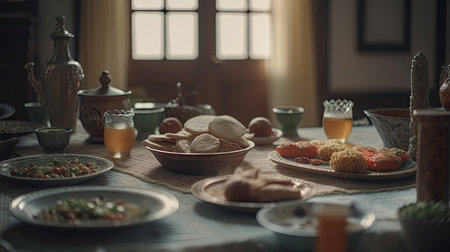 Eid al-Adha Celebration, the Moment of Sacrificial Animal Slaughter, happyの素材