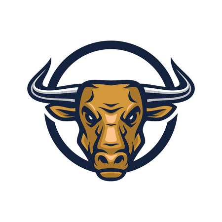 Bull head mascot great for sport and team のイラスト素材