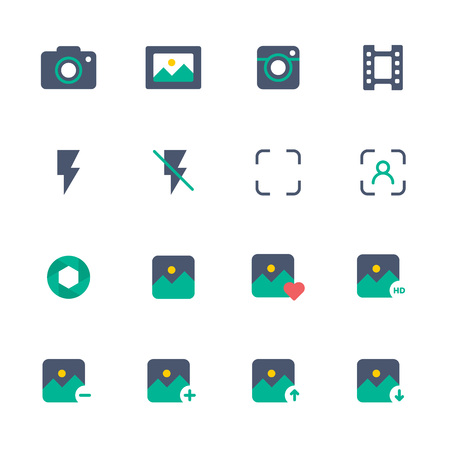 Camera Accessories Iconsのイラスト素材