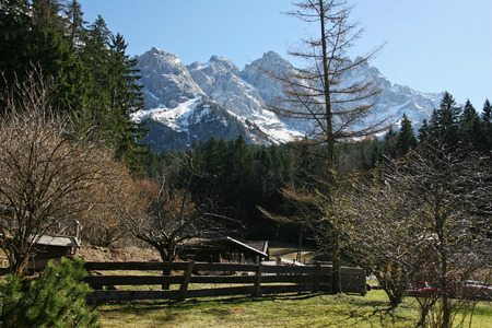 Mountain garden landscapeのeditorial素材