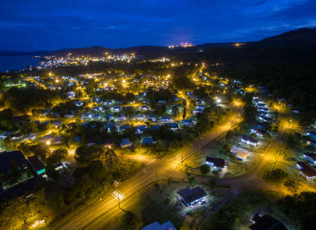 The city of Sorowako in South Sulawesi - Indonesia.  Sorowako is the the supporting city for Nickel Mining in the area.の写真素材