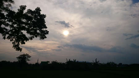 Shine sunsetの写真素材