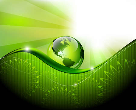 Green organic background  Full editabe vector illustrationのイラスト素材