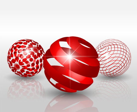 3D elements for print and web  Full editable vector illustrationのイラスト素材