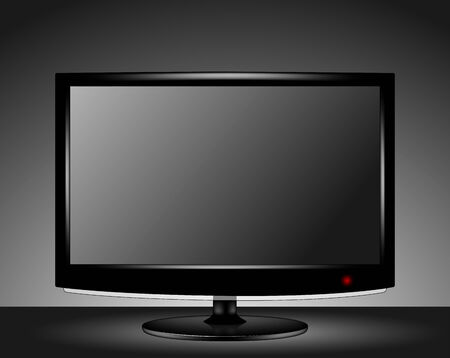 LCD monitor  Full editable vector illustrationのイラスト素材