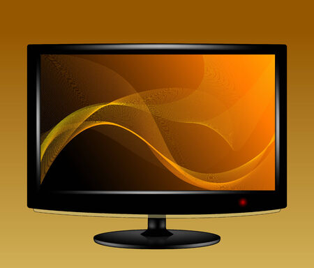 Abstract background on LCD monitor  Full editable vector illustrationのイラスト素材