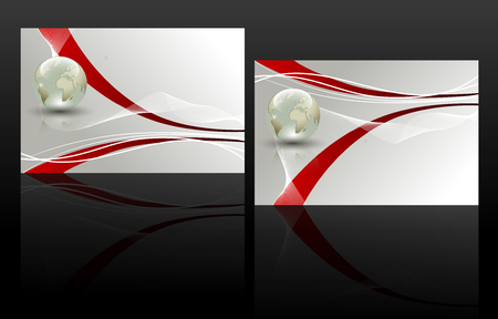 Set of two business cards  Full editable vector illustrationのイラスト素材