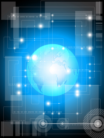 Blue technology background  Full editable vector illustrationのイラスト素材