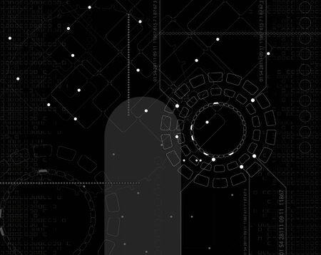 Black abstract technology composition  Full editable vector illustrationの写真素材